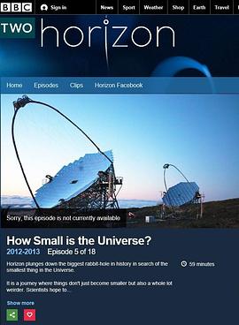 科学纪录片《BBC 地平线: 宇宙何其小 Horizon: How Small Is the Universe?》下载-零三纪录片资源网